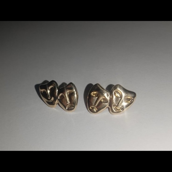 14k theatrical gold earrings - Picture 2 of 4